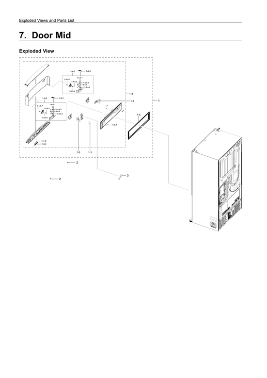 Mid door parts