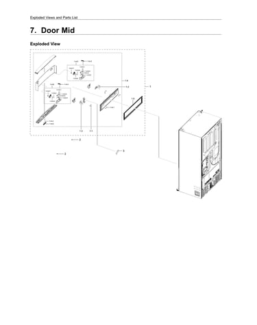 Mid door parts