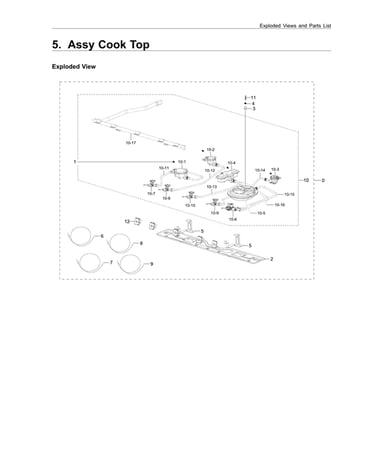 Cooktop assy