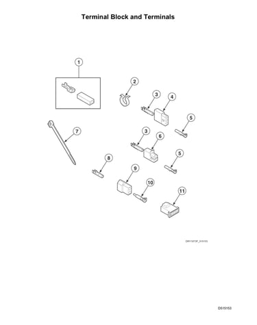 Terminal block & terminals