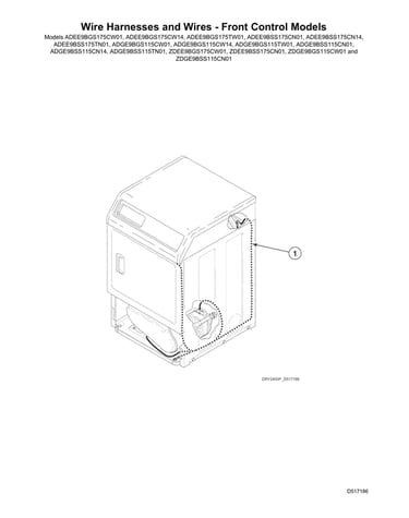 Wire harnesses/wires - front control models