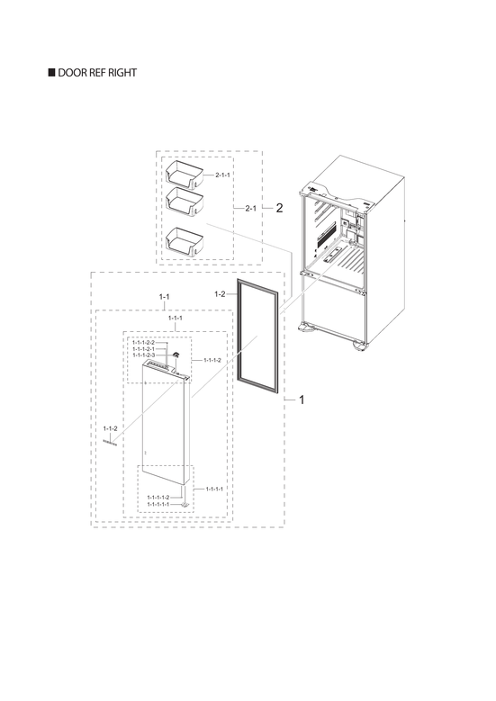 Right refrigerator door