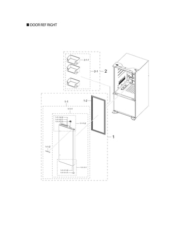 Right refrigerator door