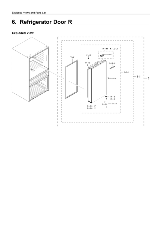 RIGHT REFRIGERATOR DOOR PARTS