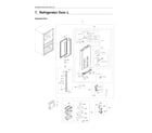 Samsung RF23M8070DT/AA-00 left refrigerator door parts diagram