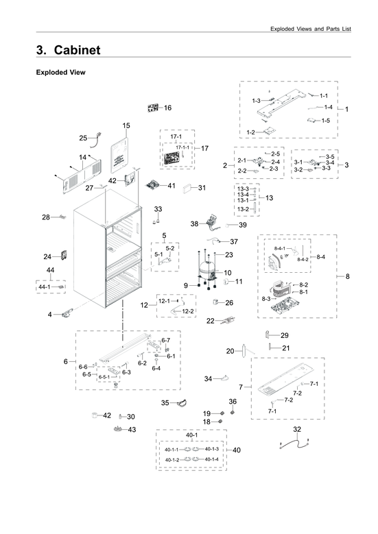 CABINET 1 PARTS