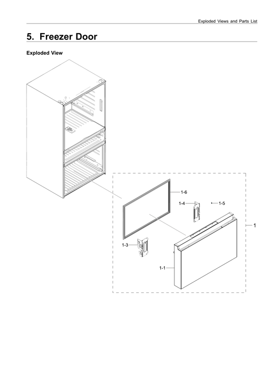 Freezer door parts