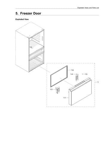 Freezer door parts
