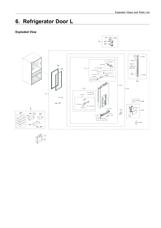 LEFT REFRIGERATOR DOOR PARTS