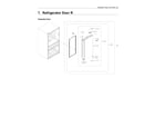 Samsung RF23M8070SR/AA-04 right refrigerator door parts diagram