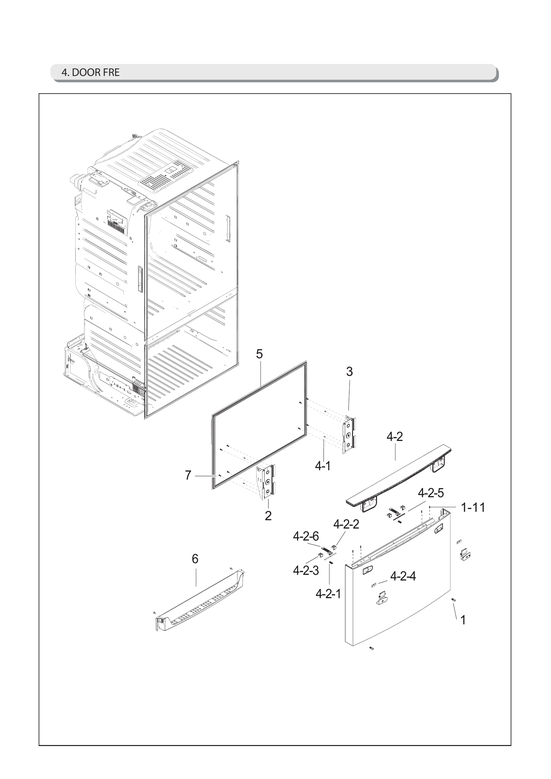Freezer door parts