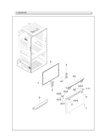 Freezer door parts