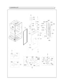 Left refrigerator door parts