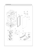 Right refrigerator door parts