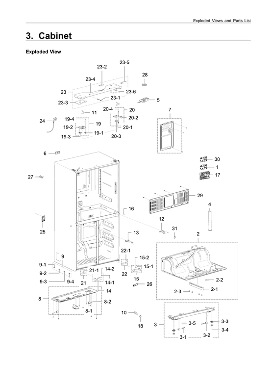 Cabinet parts