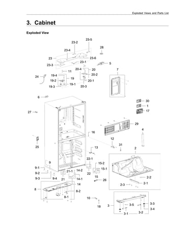 Cabinet parts