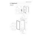 Samsung RF28M9580SG/AA-01 right refrigerator door parts diagram