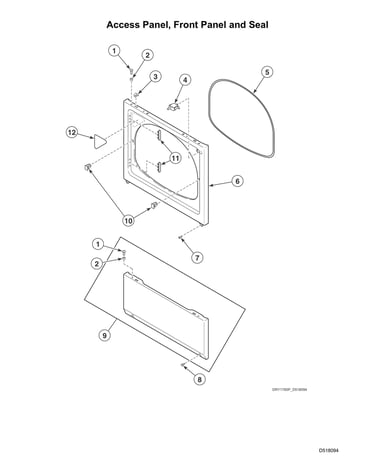 Access panel/front panel/seal