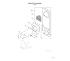 Speed Queen ADGE9RGS115TW01-START-S#2001000001 heater duct assembly diagram