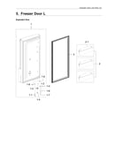 Left freezer door parts