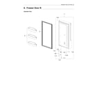 Samsung RF28M9580SR/AA-01 right freezer door parts diagram