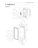 Right refrigerator door parts