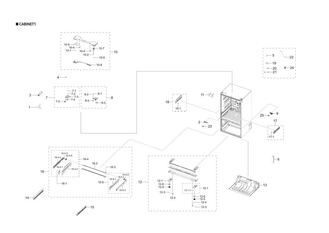 Cabinet 1 parts