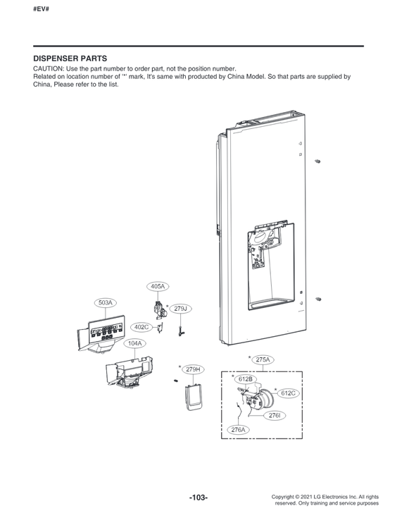 DISPENSER PARTS