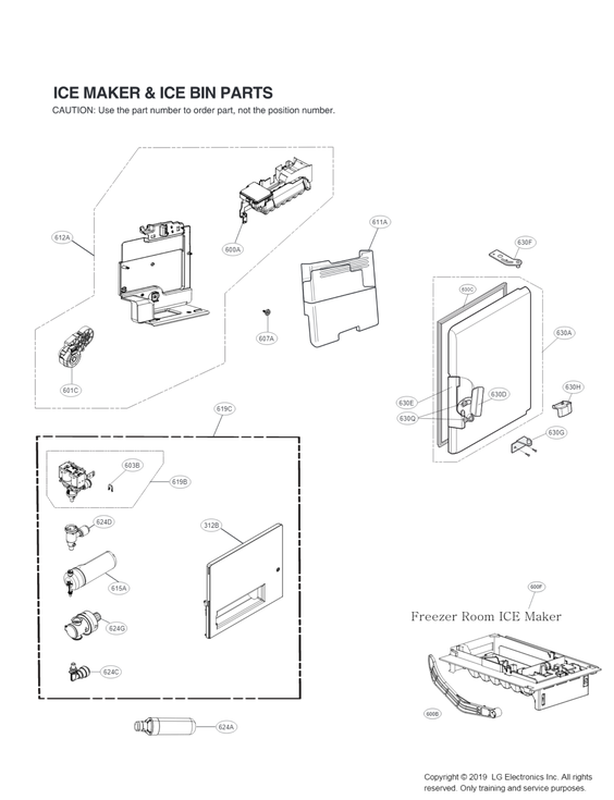 ICE MAKER & ICE BIN PARTS