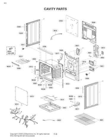 Cavity parts