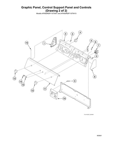 Graphic panel/control support panel-afn50rsp115tw01, afn50rsp115tw13