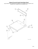 Cabinet top/control hood rear panel