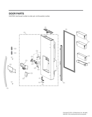 Dispenser door parts