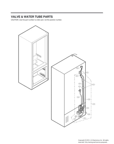 Valve & water tube parts