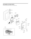 Ice maker & ice bin parts
