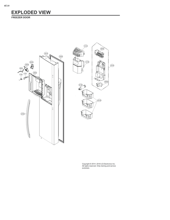 Freezer door parts