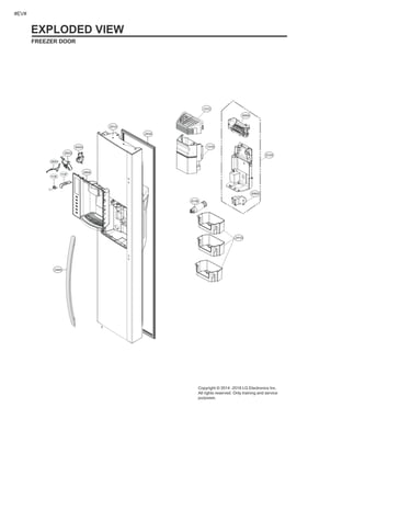 Freezer door parts