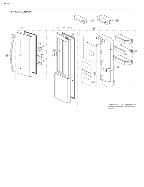 Refrigerator door parts