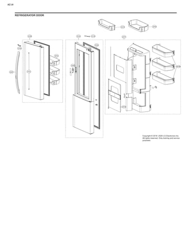Refrigerator door parts