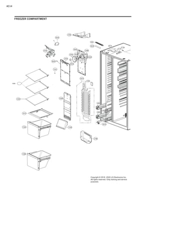 Freezer compartment parts