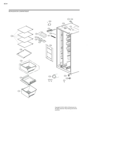 Refrigerator compartment parts