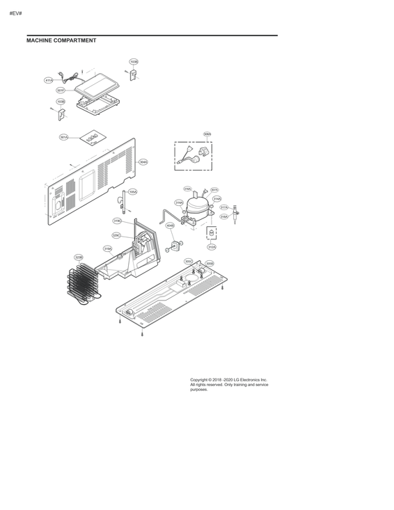 Machine compartment parts
