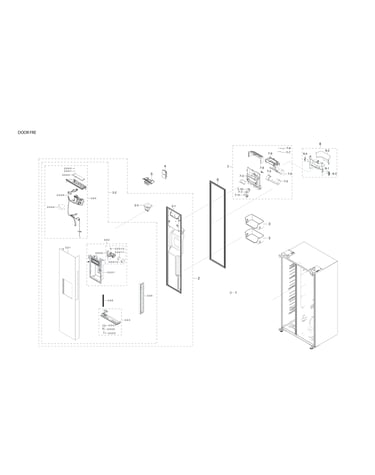 Freezer door parts