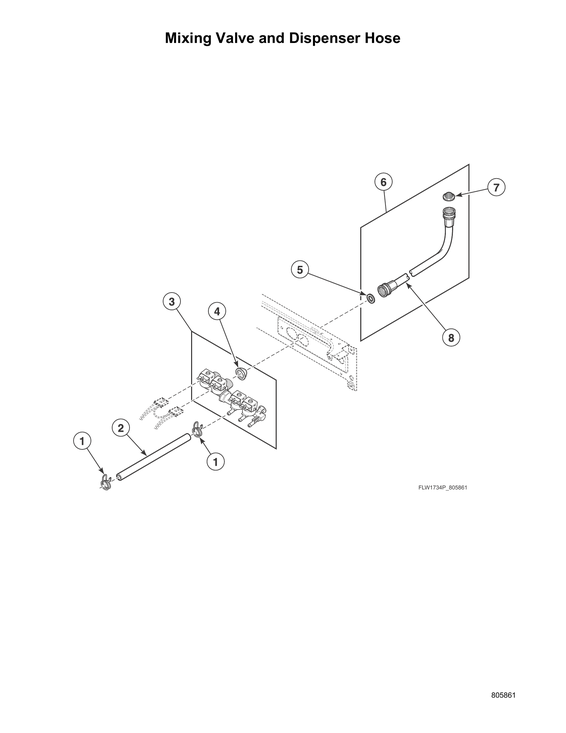 MIXING VALVE/DISPENSER HOSE