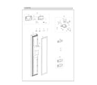 Samsung RS25J500DWW/BY-00 freezer door parts diagram
