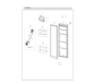 Samsung RS25J500DWW/BY-00 refrigerator door parts diagram