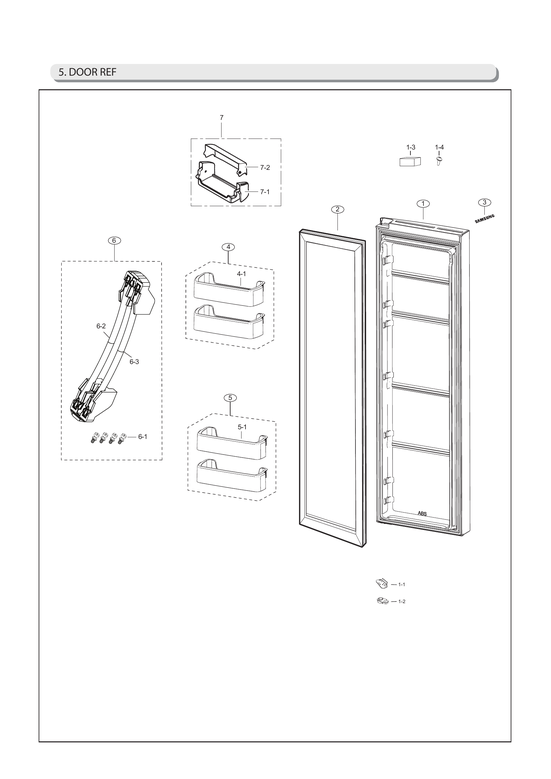 Refrigerator door parts