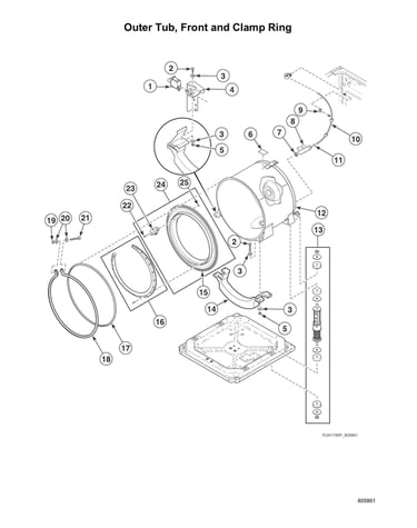 Outer tub/front & clamp ring