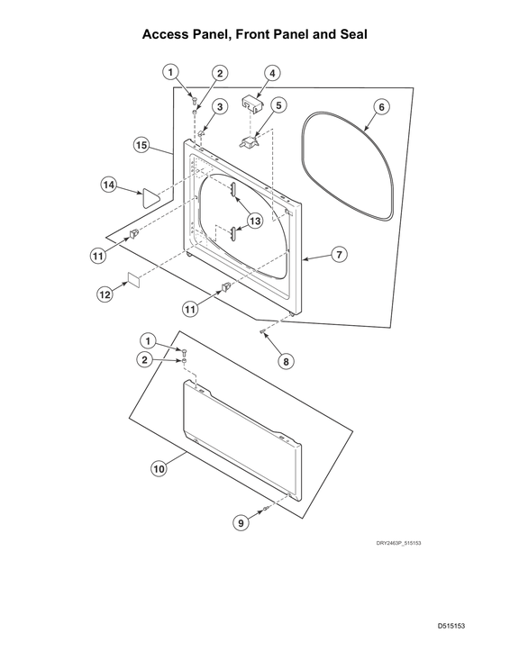 Access panel/front panel/seal