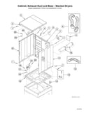 Cabinet/exhaust duct/base - stacked dryers